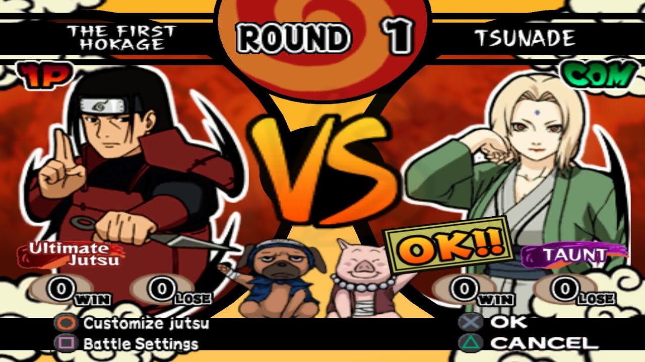 1º Hokage VS Tsunade (INSANE) - Naruto Shippuden Ultimate Ninja 4