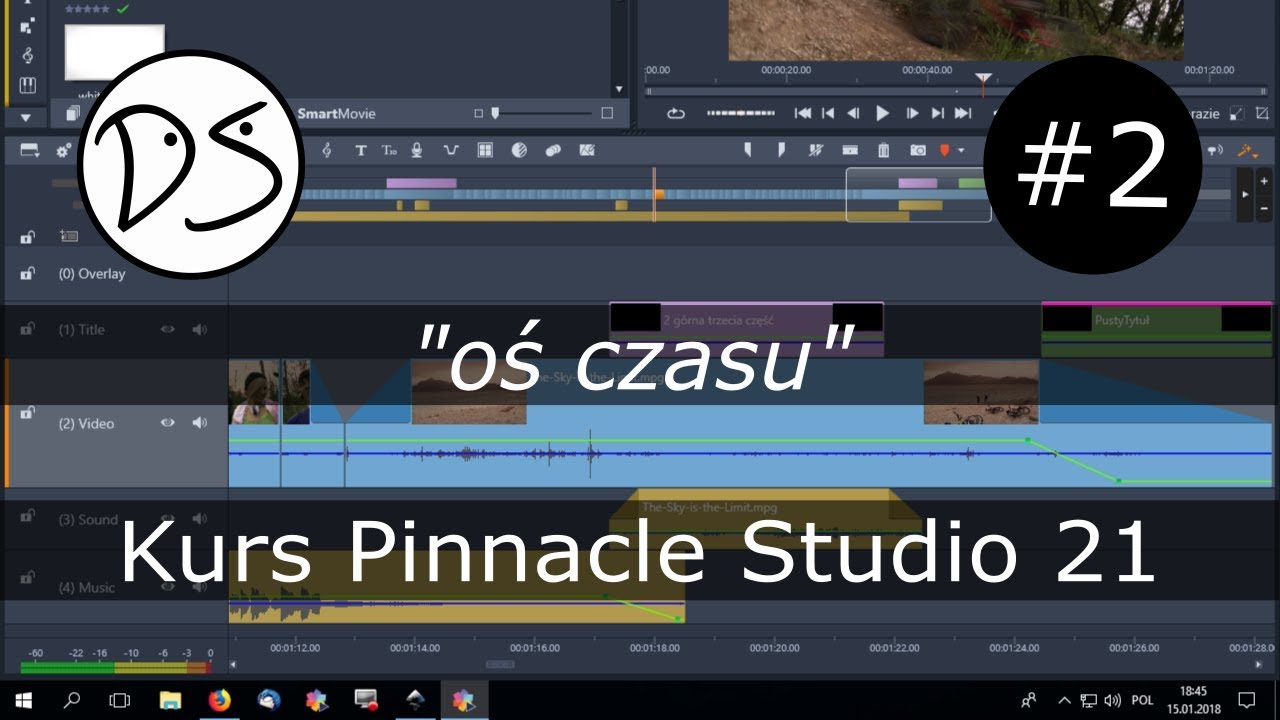 Kurs Pinnacle Studio 21 Ultimate - cz.2 oś czasu