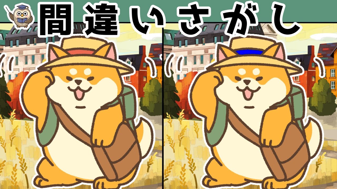 【間違い探し】集中力向上・老化防止を簡単気軽に！まちがい探しで脳の活性化！【イラスト編】