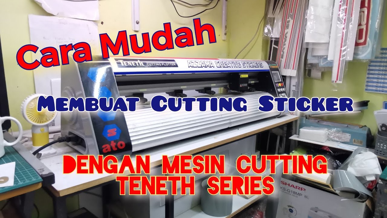 Langkah mudah membuat Cutting Stiker | pakai corel dan mesin Teneth T24 series Rhinotech | Part 1