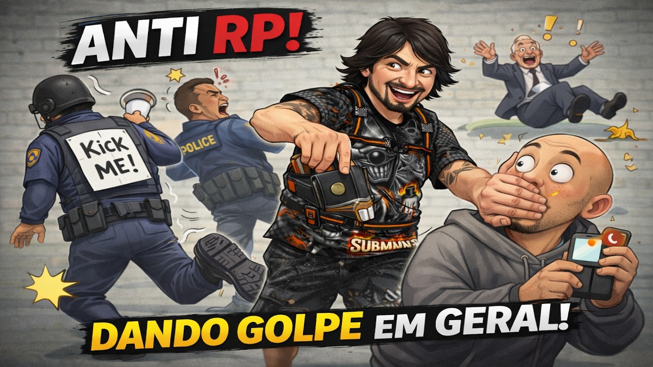 DANDO GOLPE EM GERAL NO GTA RP 😂😂😂