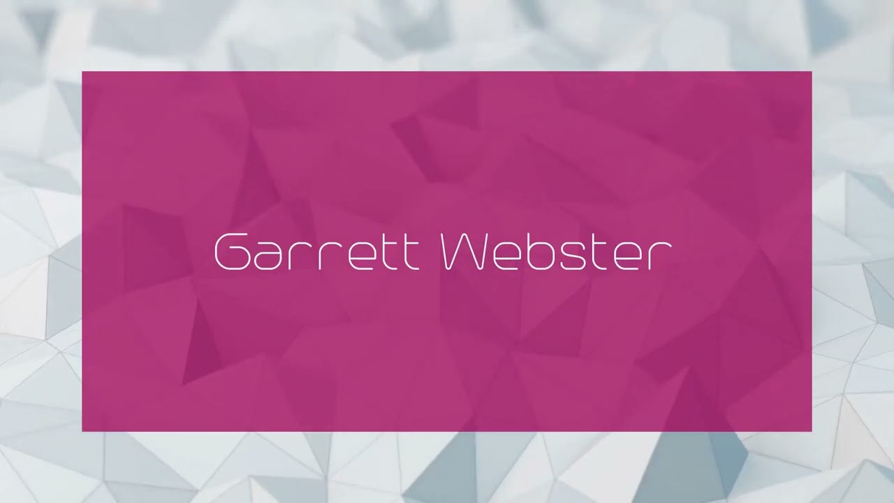 Garrett Webster - appearance