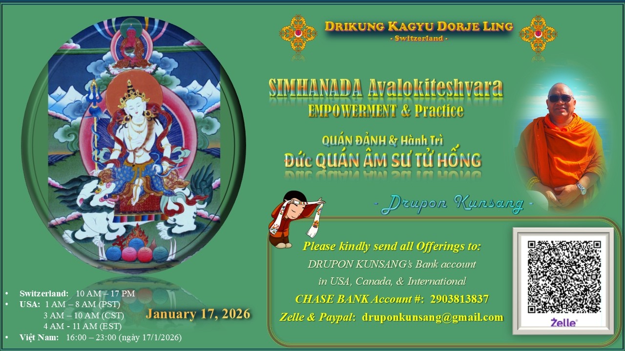 SIMHANADA Avalokiteshvara -Transmission &Practice - w/ Drupon Kunsang (17_Jan_2026)(English &German)