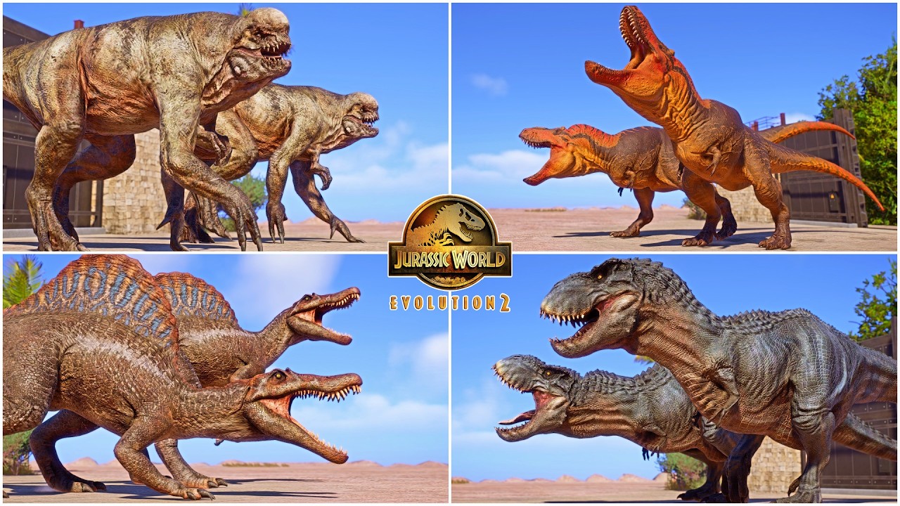 ALL 122 DINOSAURS, REPTILES AND MODDED PREHISTORIC CREATURES INTRO IN JURASSIC WORLD EVOLUTION 2