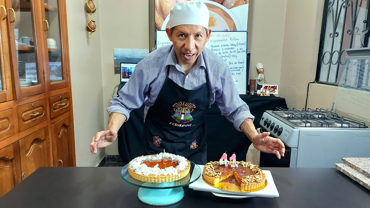 Clase en Vivo en  sobre la preparación de Un Cheesecake al horno con Salsa de Café a mi estilo