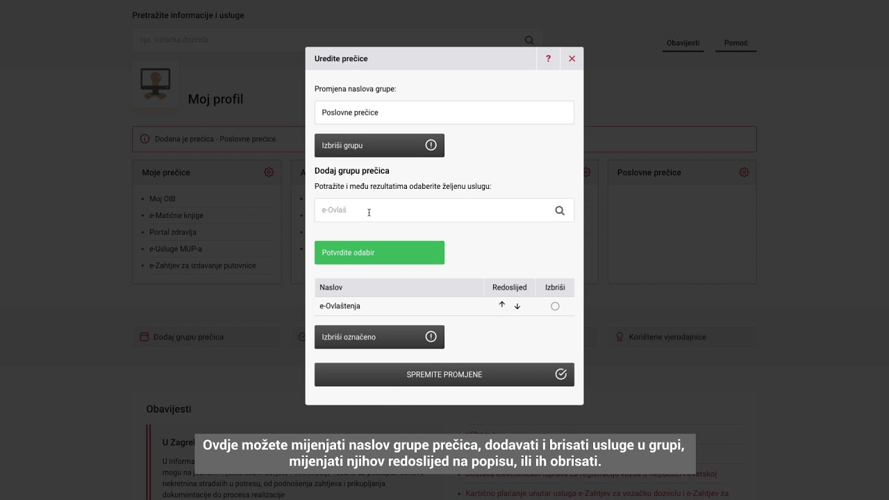 Što je Moj profil na portalu e Građani?