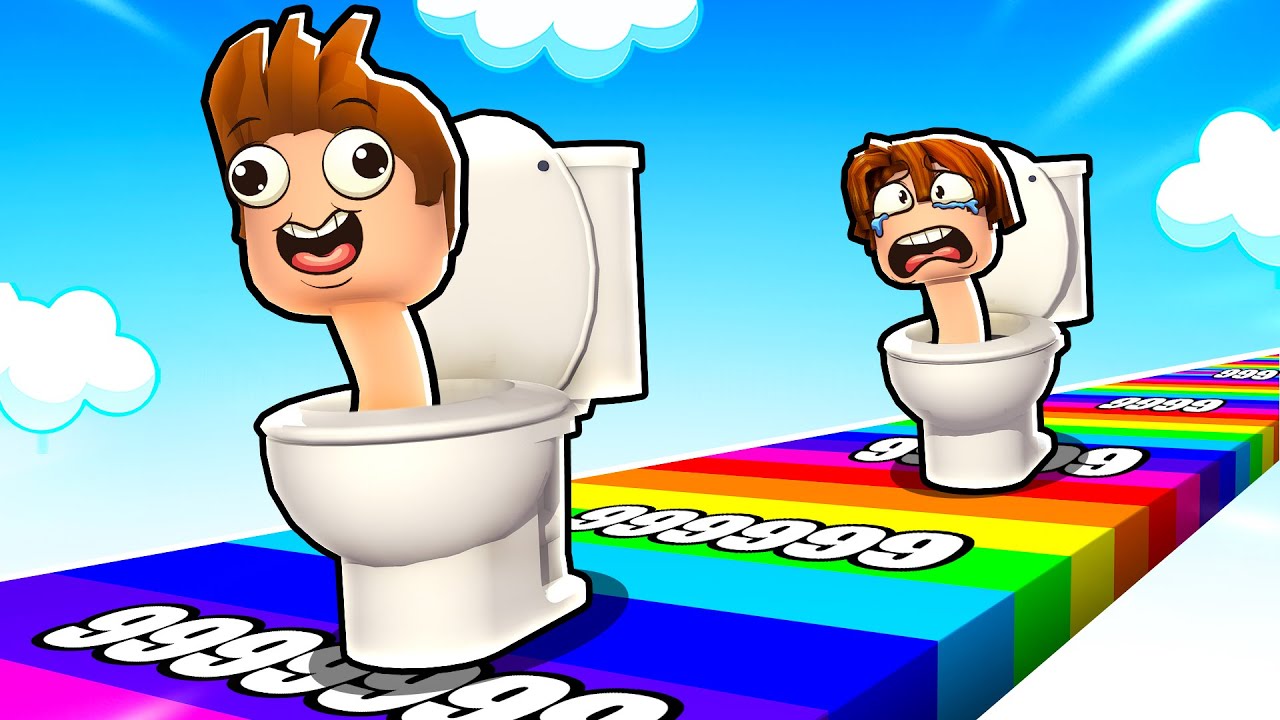 ROBLOX CHOP AND FROSTY DO THE SKIBI RACE CLICKER CHALLENGE