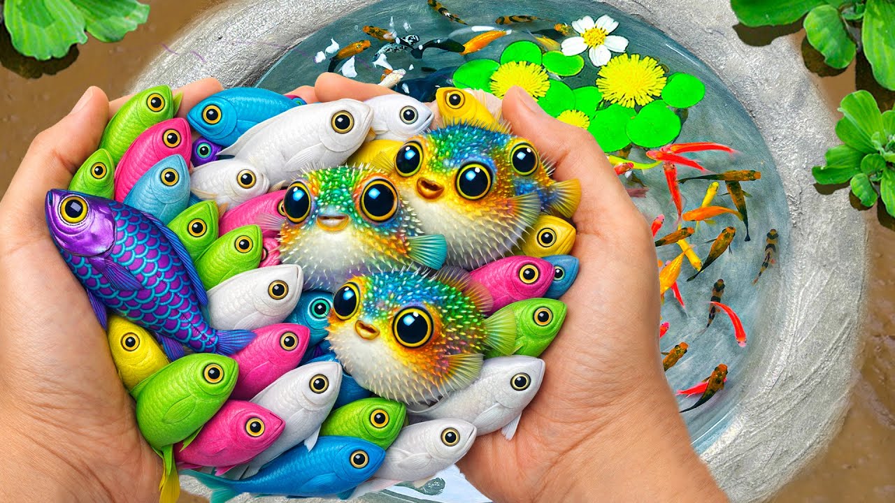 Catch Most Beautiful Ornamental Fish in Mini Lake, Baby Turtles, Catfish, Betta Fish and Lot of Fish