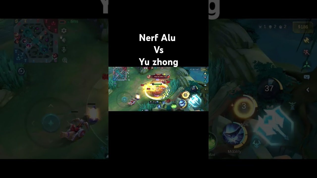 Nerf Alu vs Yu zhong #mlbb #shorts