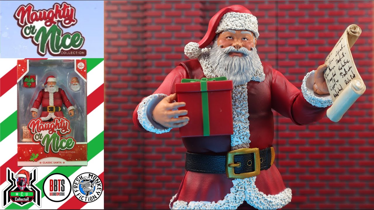 Naughty or Nice Collection CLASSIC SANTA Claus Fresh Monkey Fiction Christmas Figure Review