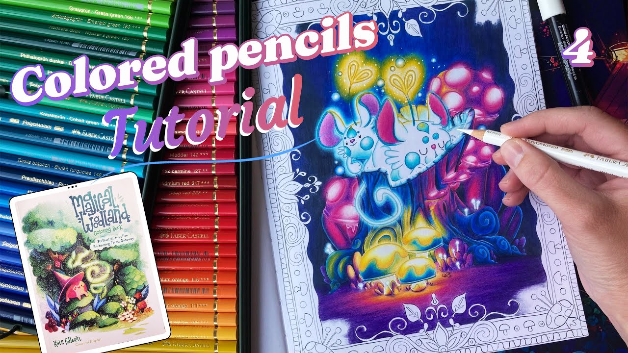 How to draw light in Magical Woodland | Coloured pencils tutorial | Polychromos | Colouralong 4