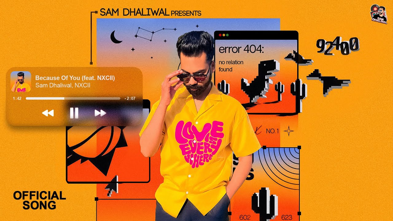 Because Of You (Official Video) Sam Dhaliwal Nxcii Latest Punjabi Song 2024