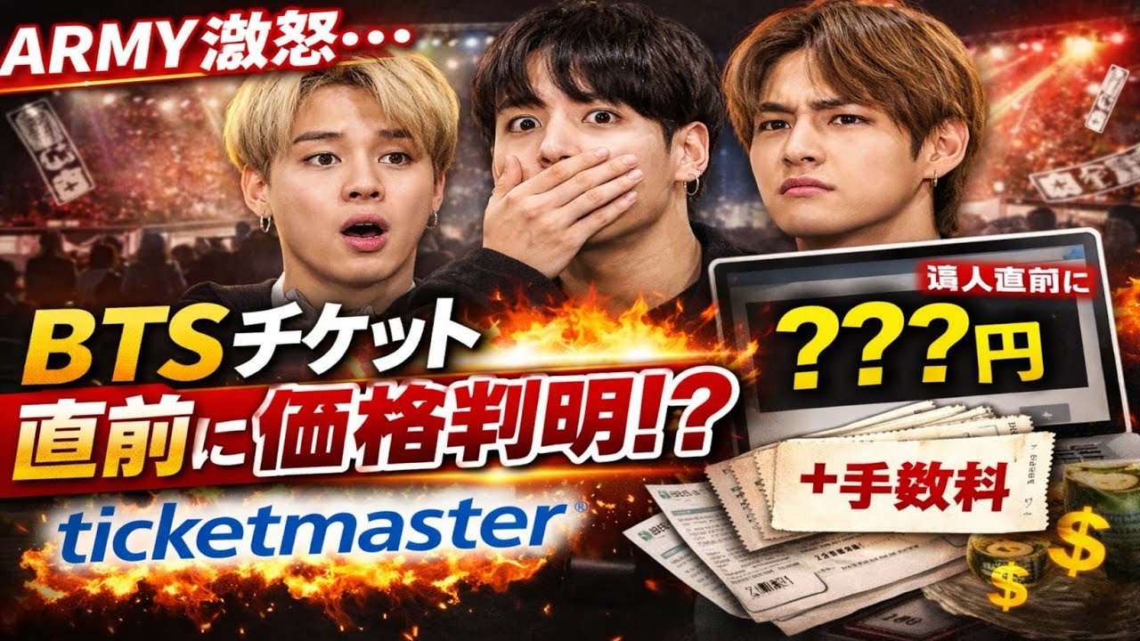 💥ARMY激怒…😡BTSチケット価格が直前公開!? Ticketmasterに批判殺到の真相とは 🎟️🔥