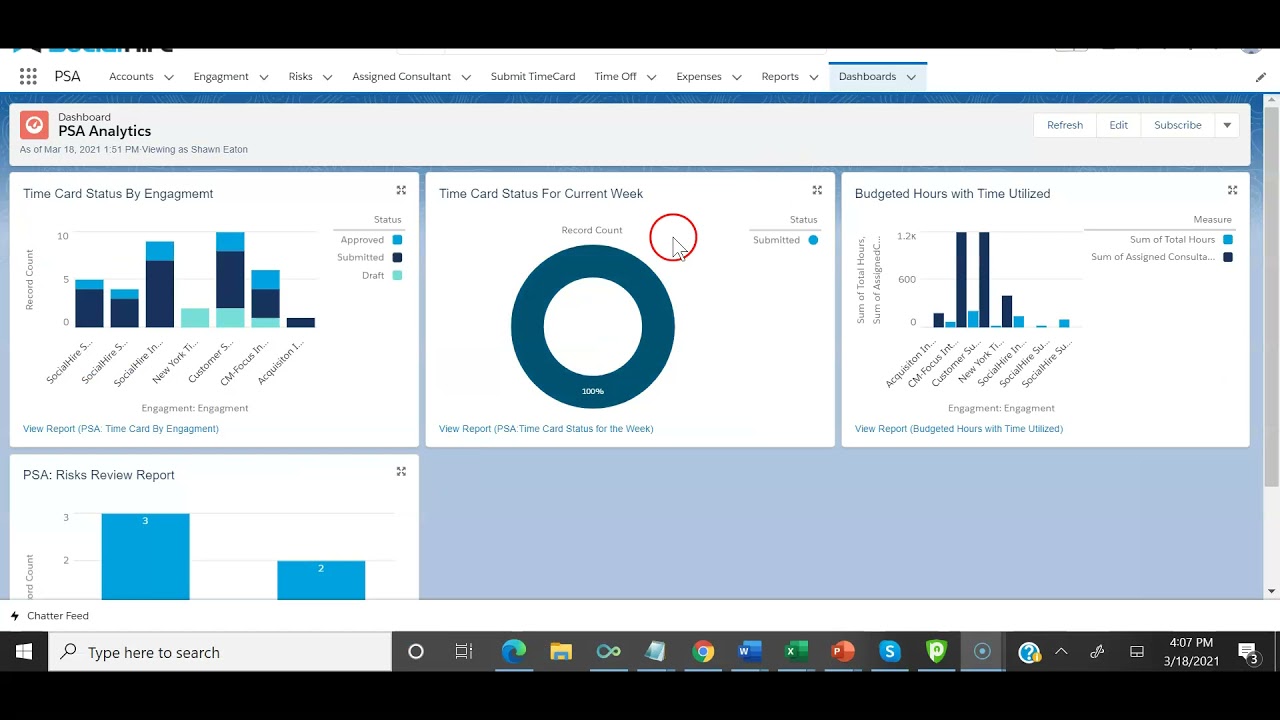 Professional Services Automation (PSA) on Salesforce using SocialHire