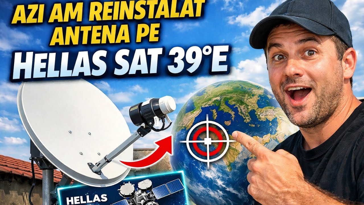 Astăzi am reinstalat antena pe Hellas Sat 39E , satelitul lui Orange TV