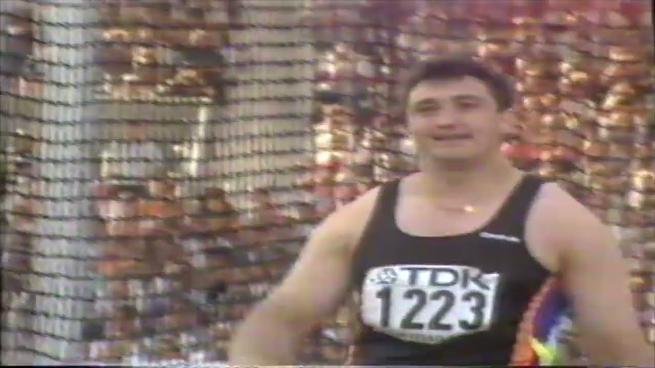 Mens hammer final - Andrey Abduvaliyev, Igor Astapkovich, Tibor Gécsek - 1993 World Champs Stuttgart