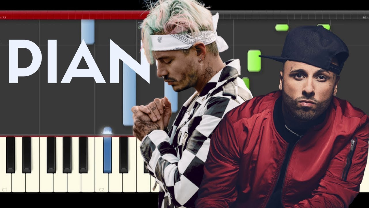 Nicky Jam X  EQUIS J. Balvin Piano Midi tutorial Sheet app Cover Karaoke