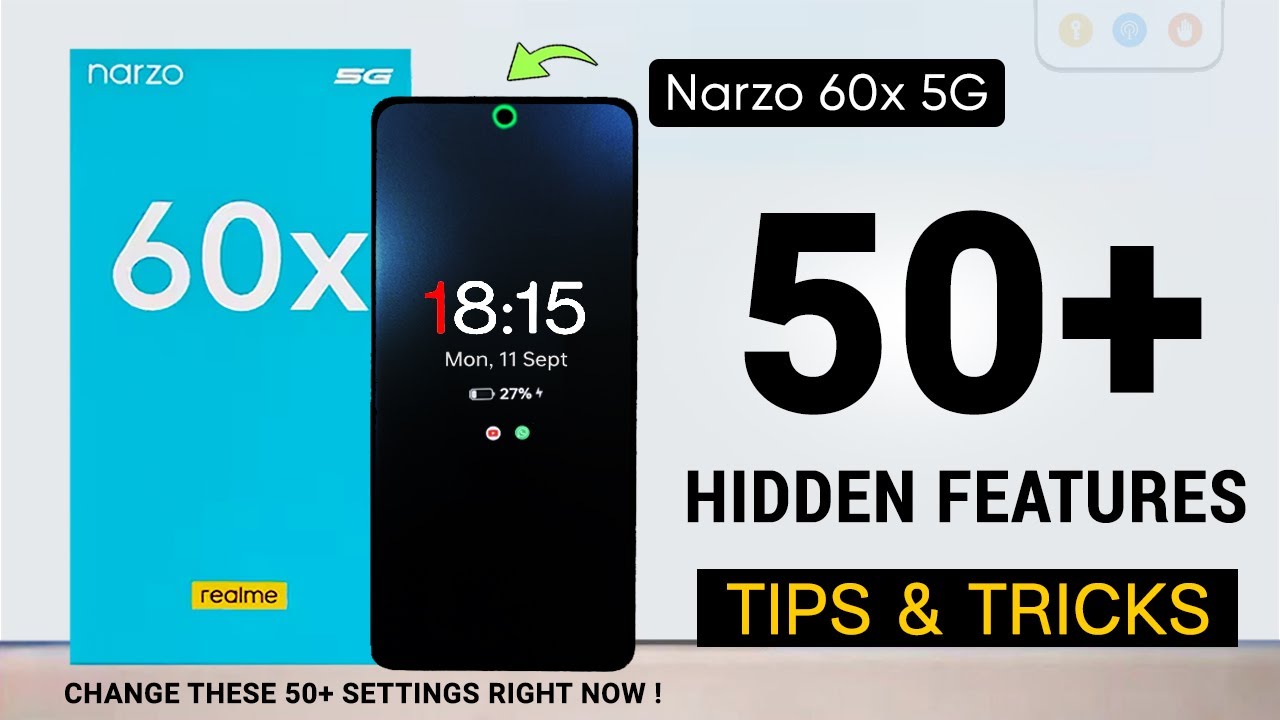 Realme Narzo 60x Tips & Tricks | Change These 50 Settings | Narzo 60 Hidden Features 50+Tips & Trick