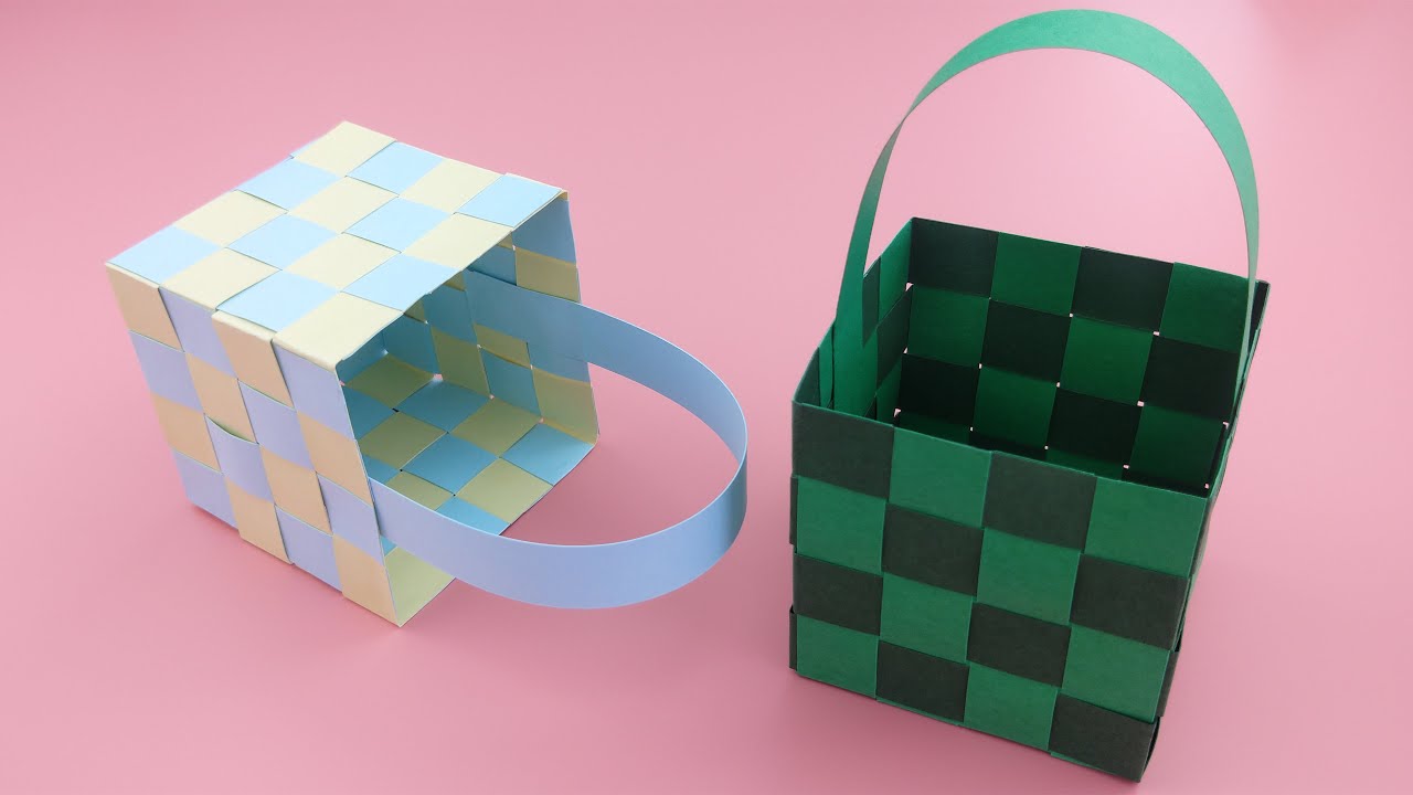 How To Make An Basket | 摺紙編織籃子