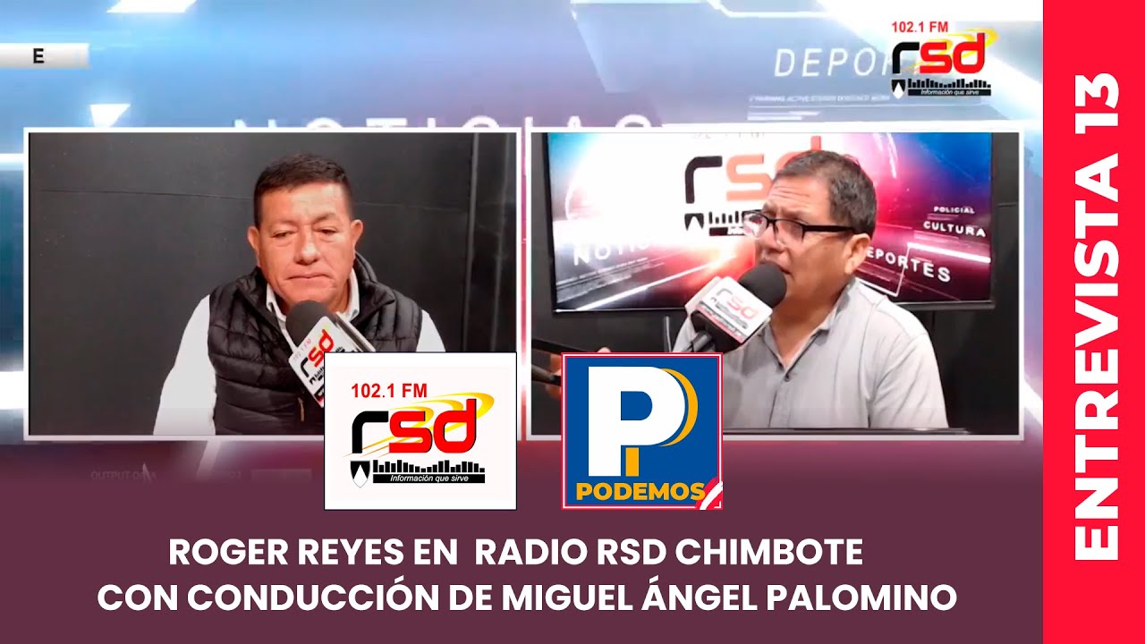 Roger Reyes en  Radio RSD Chimbote   con conducción de Miguel Ángel Palomino