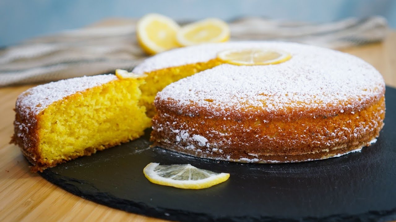 TORTA UMIDA AL LIMONE facile e profumata, senza uova, senza burro, vegana, senza lattosio