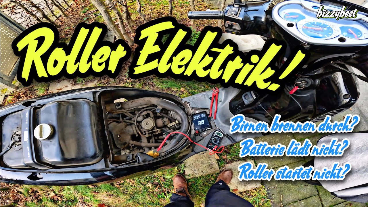 Roller Elektrik checken von A bis Z | Batterie | Spannungsregler  | Lichtmaschine prüfen | Teil 1