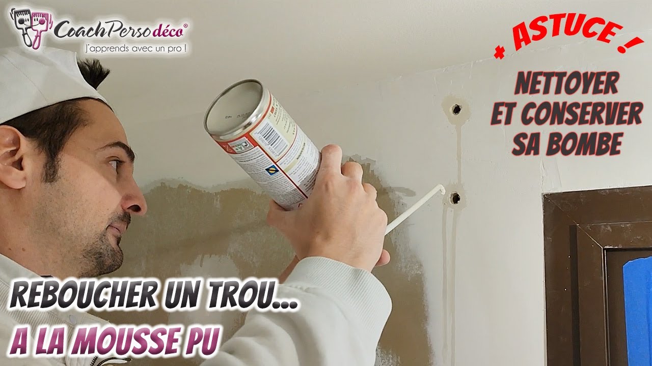 Reboucher des trous à la mousse PU (près d'un coffre tunnel)
