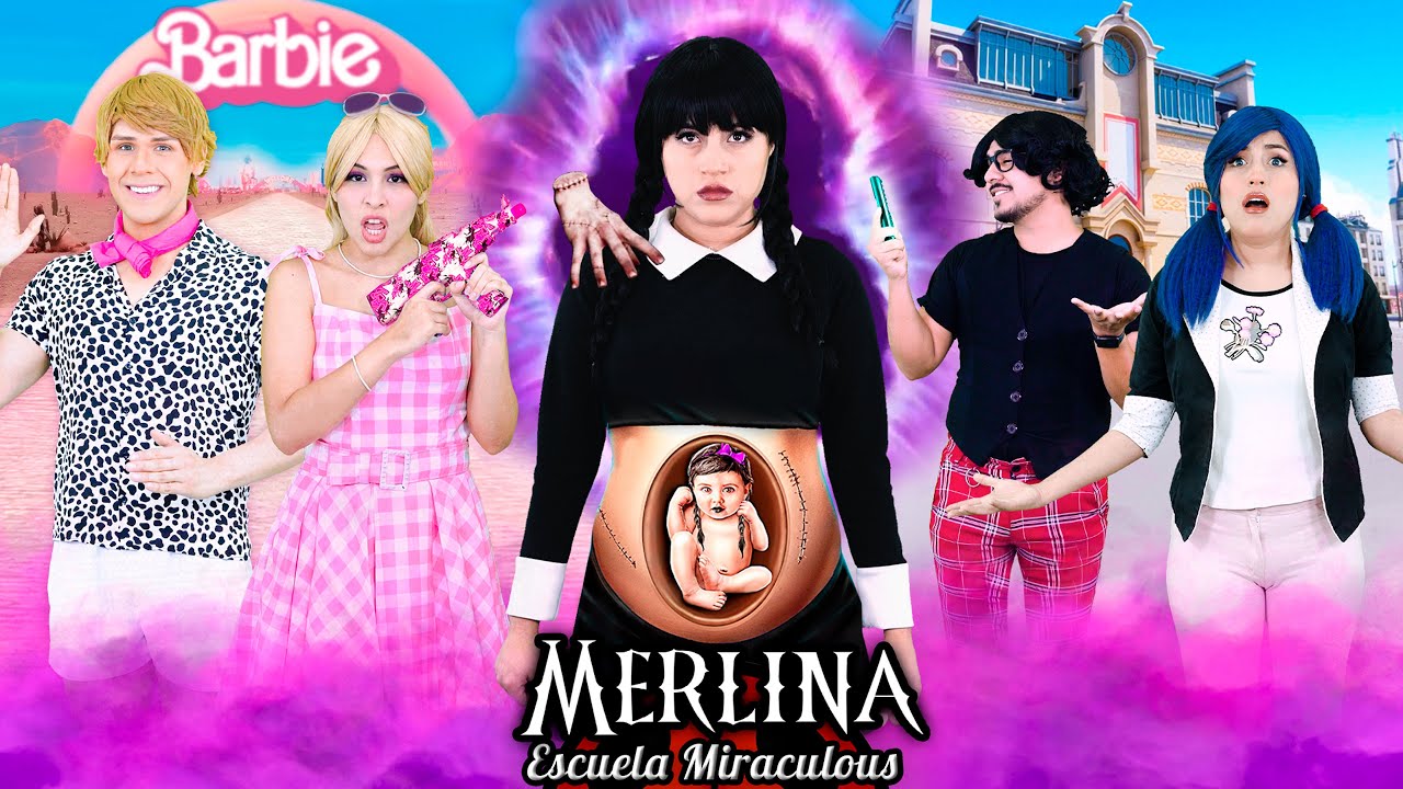 MERLINA EMBARAZADA DESTRUYE BARBIELAND | ESCUELA MIRACULOUS Ladybug 🖤🐞