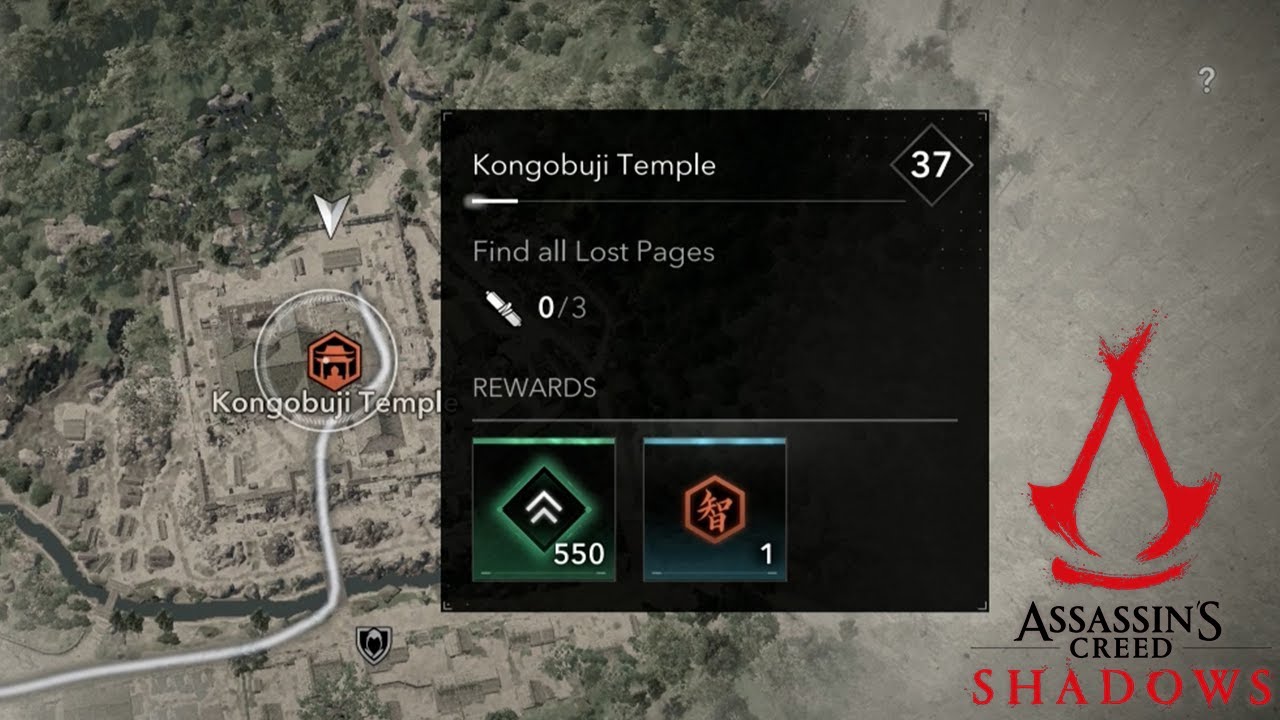 Kongobuji Temple Lost Pages Guide - All Lost Page Locations | Assassin's Creed Shadows