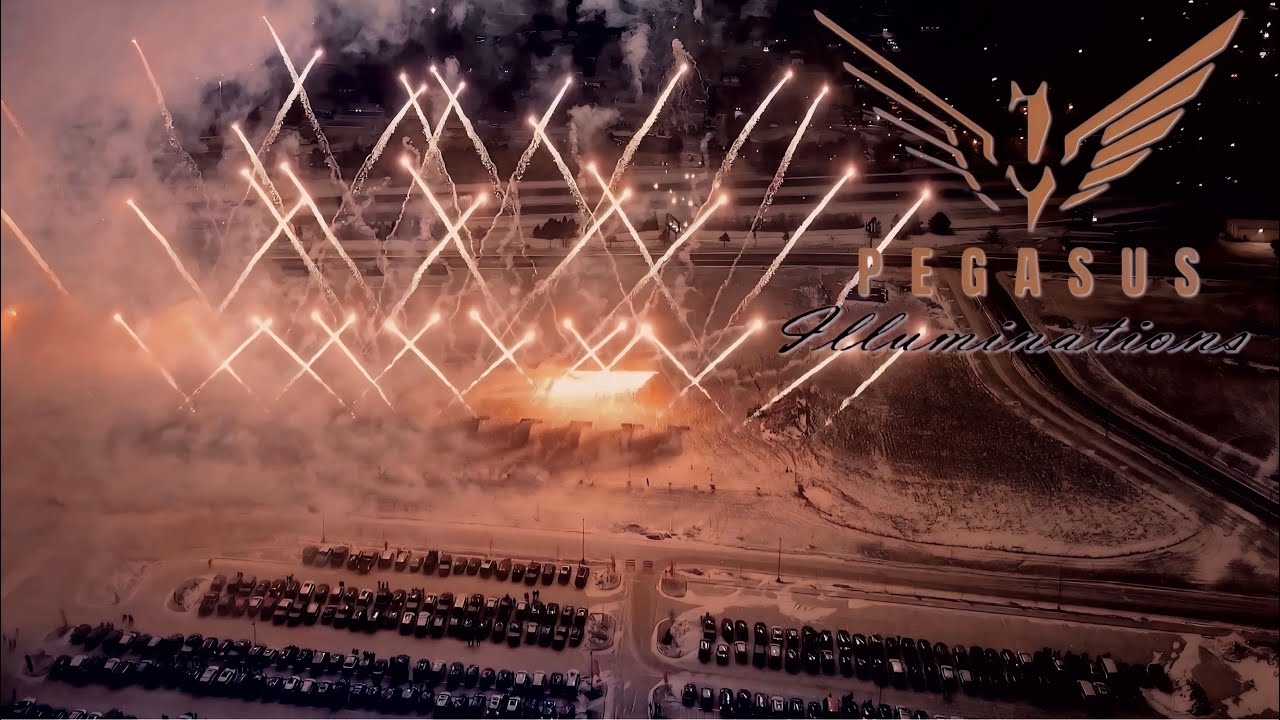 (NO MUSIC) “New Year, New Light” Pegasus Illuminations New Years Eve 2025 Firework Show Mandan ND
