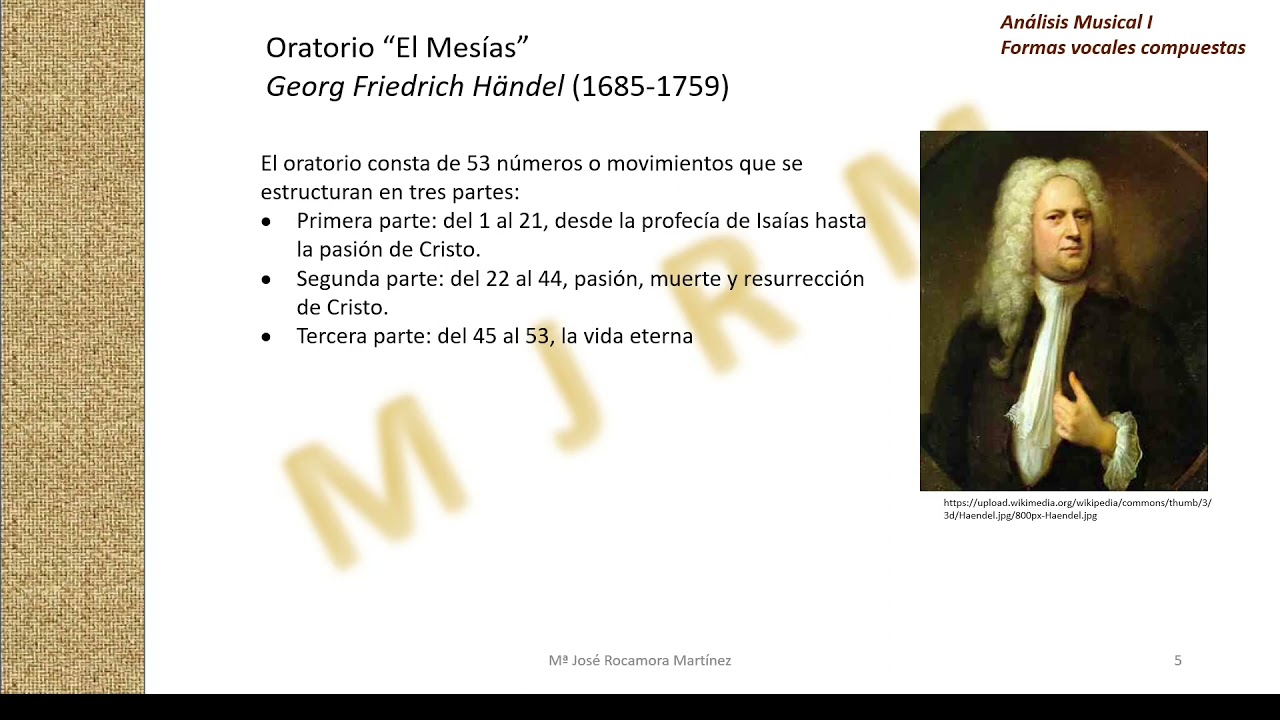 Formas vocales compuestas: Oratorio. Georg Friedrich Händel-Aleluya