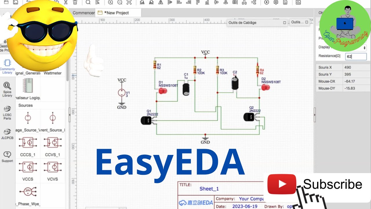 EasyEDA / SIMULATION D'UN SCHEMA