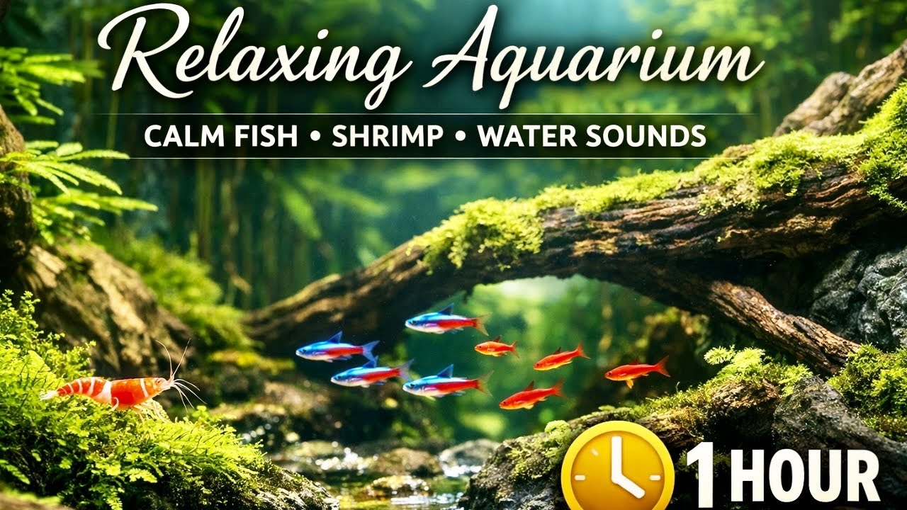 🌿 1 Hour Relaxing Aquarium | Calm Fish Tank & Peaceful Water Sounds