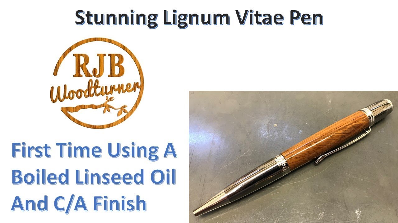 Lignum Vitae Pen Finished With Boiled Linseed Oil and C/A