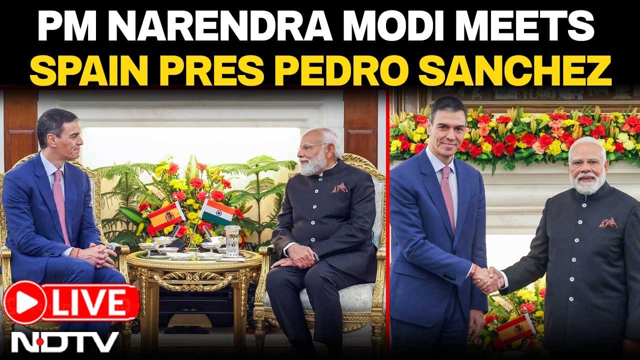 PM Modi Today LIVE | PM Modi Meets Spain's President Pedro Sanchez LIVE | PM Modi Speech LIVE