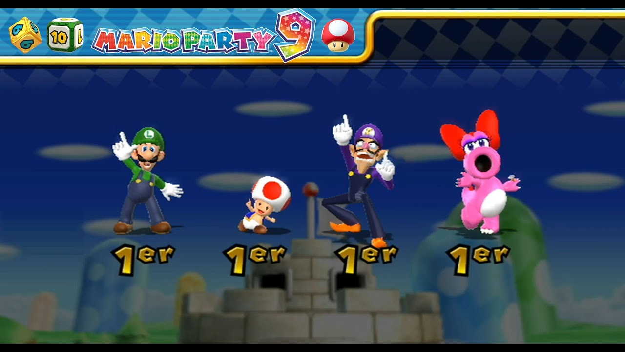 Mario Party 9 - All Mini Games VS 4 - (FR)
