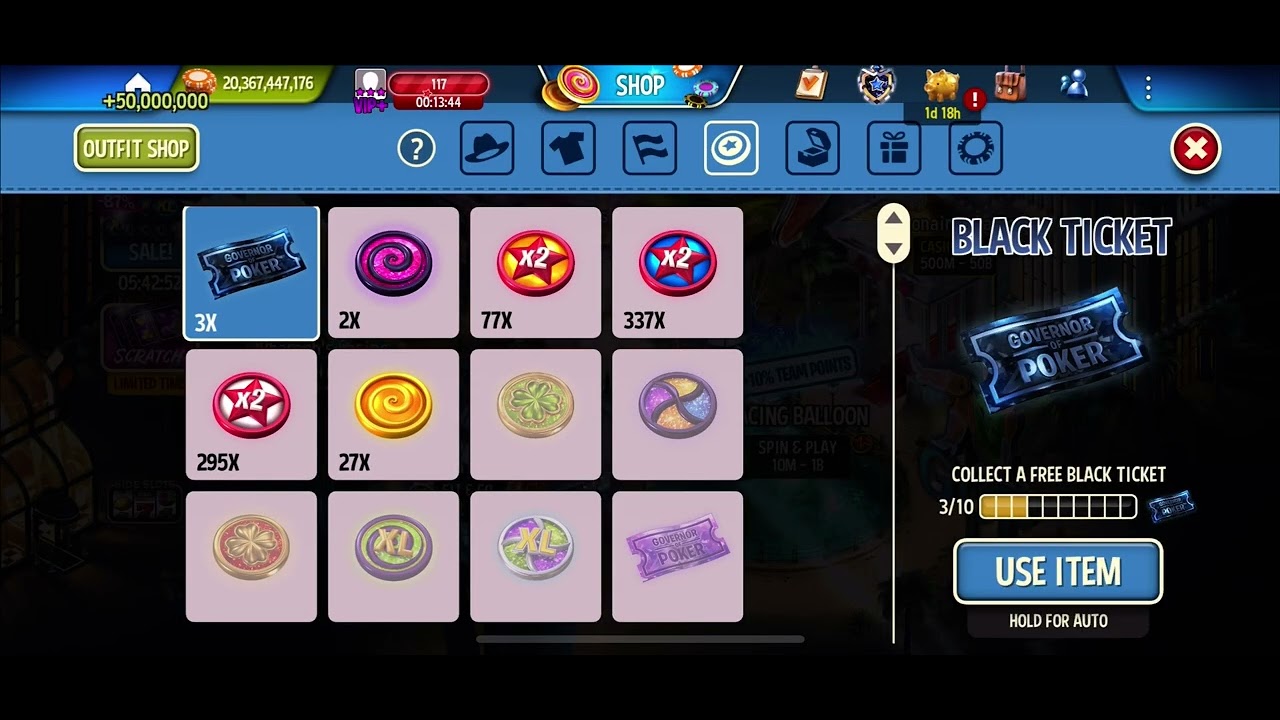 GOP3 - Black spin / Ticket / Sapphire ticket opening