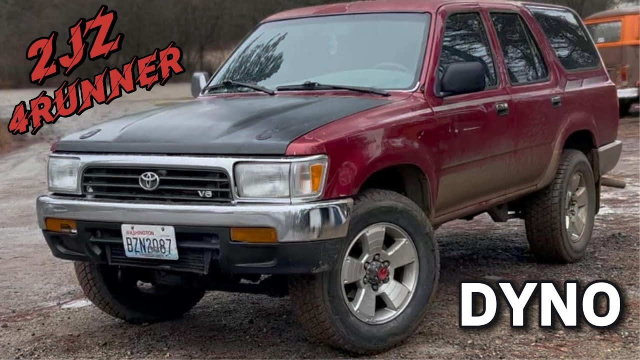 Toyota 4Runner с двигателем 2JZ проходит замеры на динамометрическом стенде...