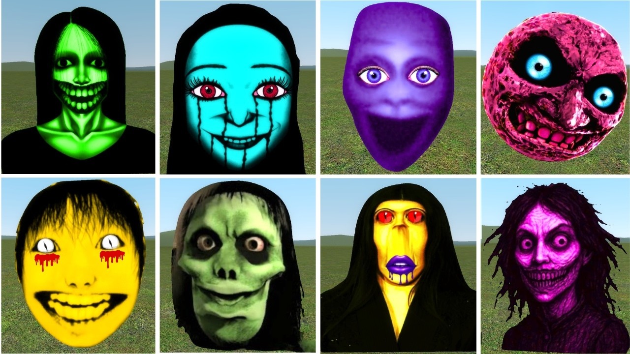 Kuchisake Onna, Ellis nextbot, Jungler Original,Termina   Vs Towers In Garry's Mod
