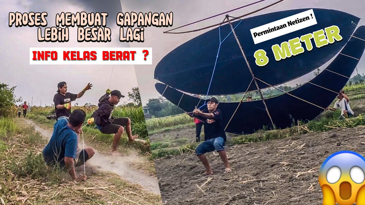 3 HARI MEMBUAT LAYANGAN BESAR - Kami tes terbang dulu sebelum ikut lomba KELAS BERAT