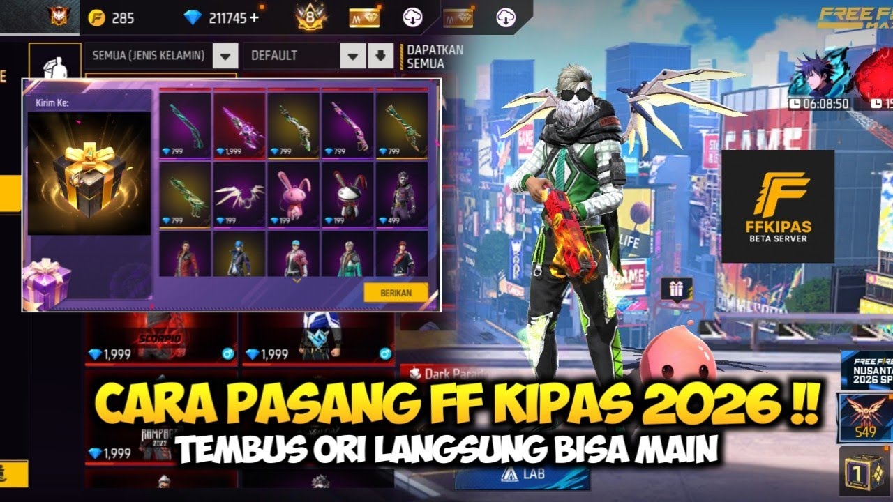 CARA PASANG FF KIPAS TERBARU 2026! CARA DOWNLOAD FF KIPAS ANDROID SETELAH UPDATE