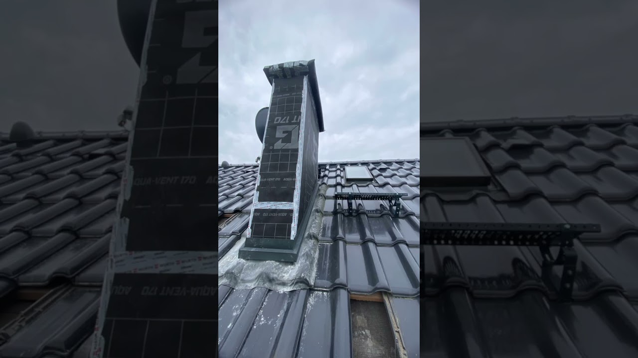 Obr&oacute;bka komina 💪🔥 #dekarz #rzemiosło #komin #blacharstwo #dachdecker