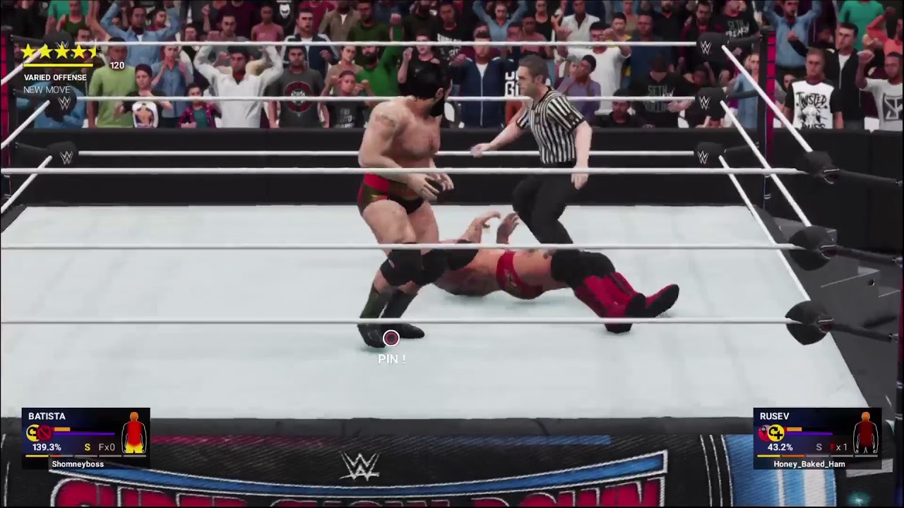 TWF SuperShowdown: IC Champion Rusev vs Batista for IC Championship