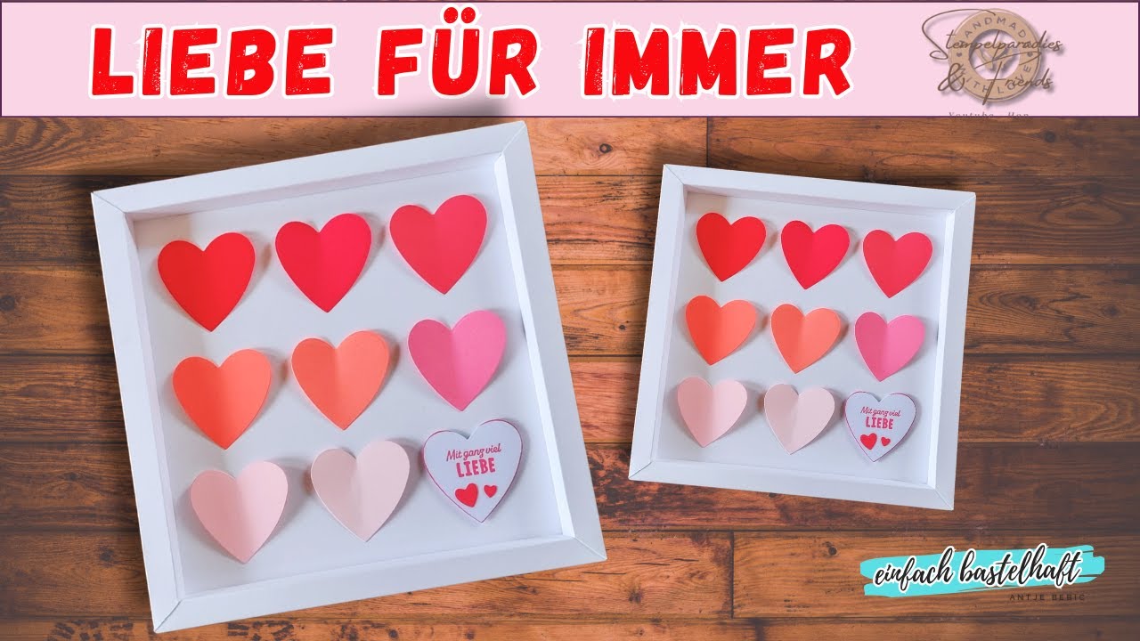 Shadowbox als Homedeko für den Lieblingsmensch im YouTube HOP Stempelparadies & friends 