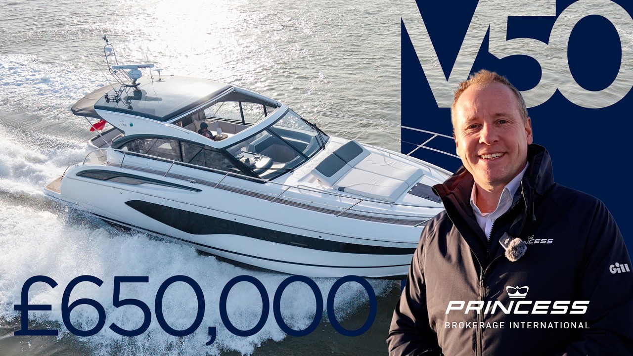 2018 Model (Built 2017) Princess V50 Deck Saloon | Detailed Broker Walkthrough with Ken Knight