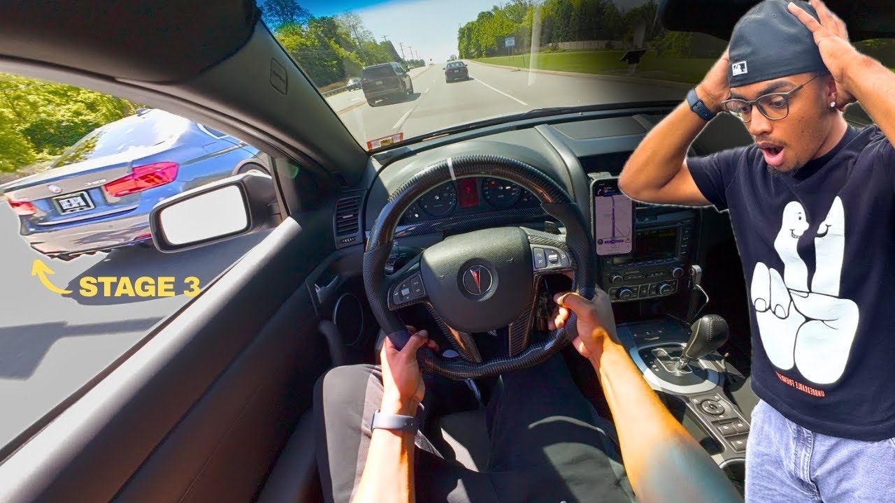 CAMMED LS3 G8 Takes On A GROUP of BMWs (POV DRIVE)