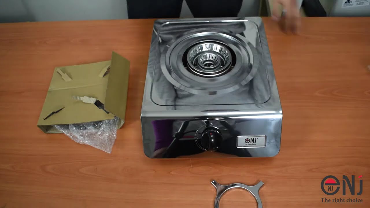 NJ-100SD Compact Single Burner Gas Stove Stainless Steel Indoor