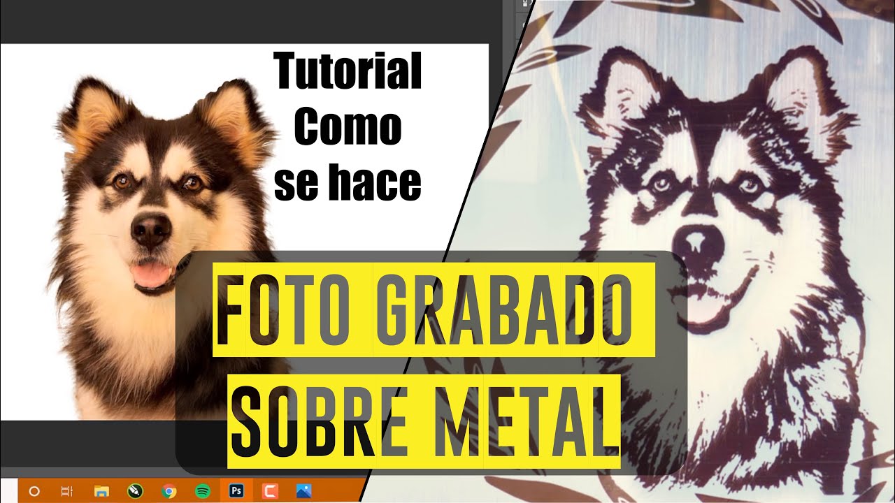 Foto grabado sobre metal con laser fibra optica BCF, tutorial como hacerlo en EZcad.