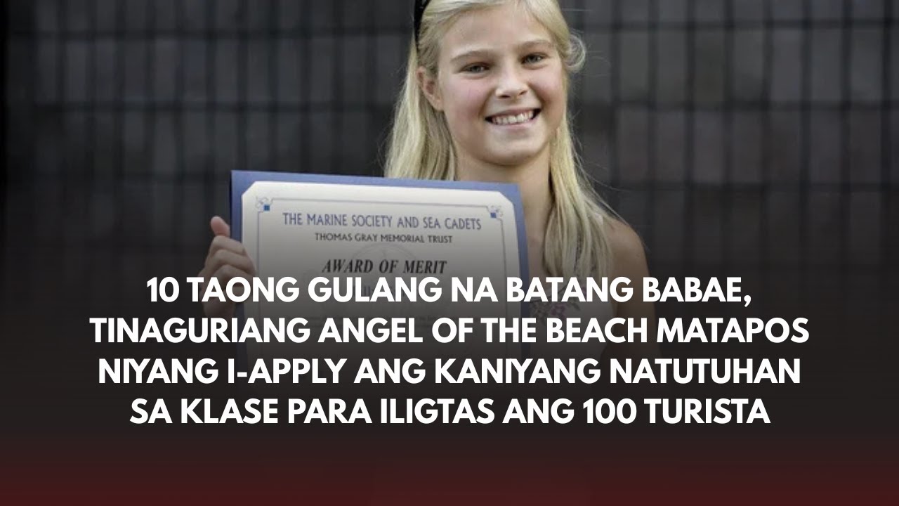 10 taong gulang na batang babae, tinaguriang angel of the beach!