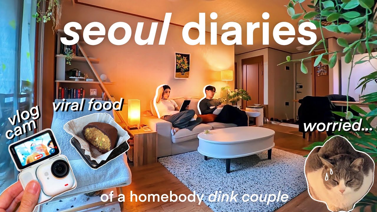 homebody couple in SEOUL 🇰🇷 viral food, cozy apartment life, cat stress | ft. tiny vlog camera